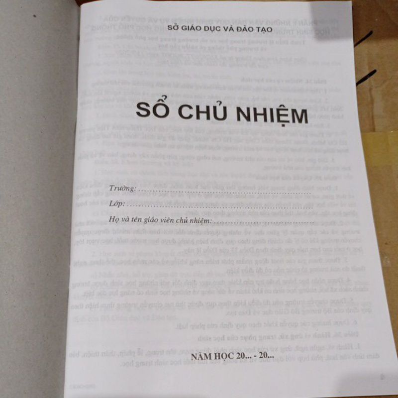 SỔ CHỦ NHIỆM