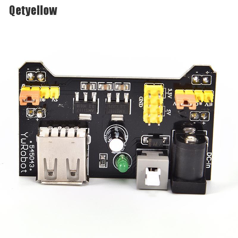 Qetyellow MB-102 Solderless Breadboard 3.3V 5V Power Supply Module, Raspberry Pi, arduino