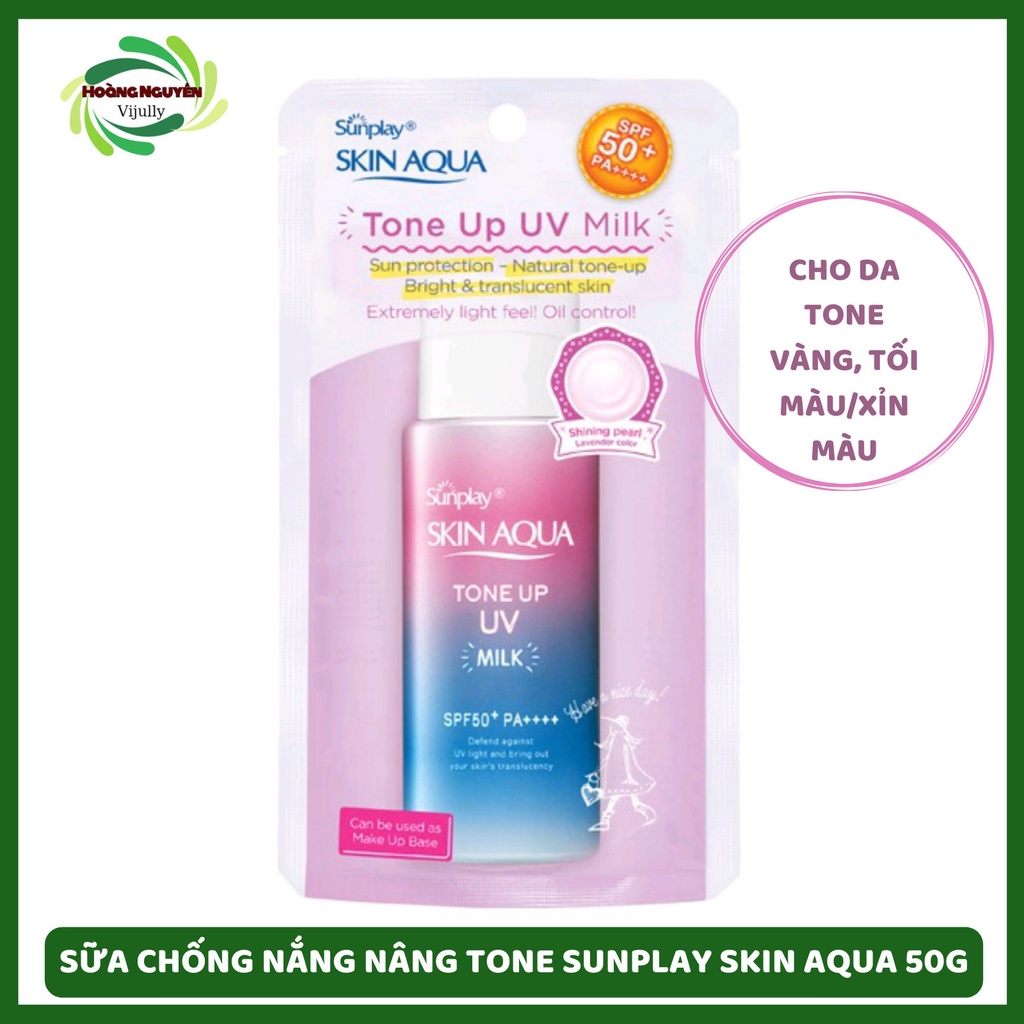 Sữa chống nắng Sunplay Skin Aqua-Tone Up Lavender UV Milk 50g
