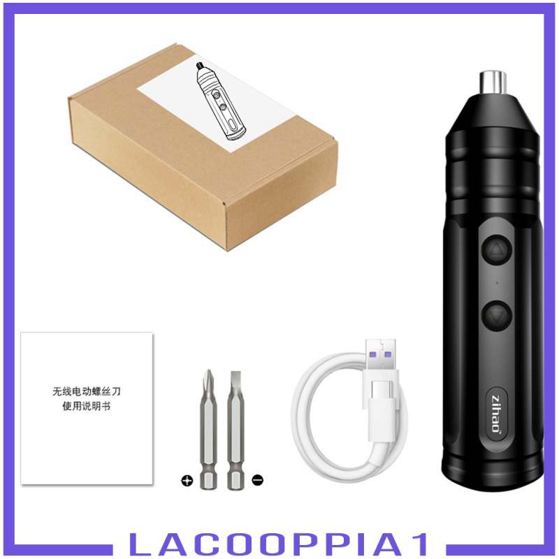 [Lacooppia1] Bộ Tuốc Nơ Vít Điện Mini Không Dây Cải Thiện Pin Lithium Sạc USB Tiếng Ồn Thấp Đa Năng Dùng Làm Việc Ngoà