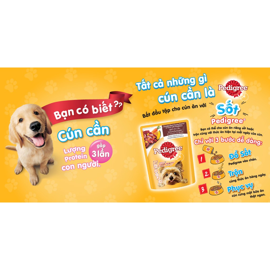 Pate Thức Ăn Mềm Cho Chó Lớn Pedigree Gói 80g - iPet Shop