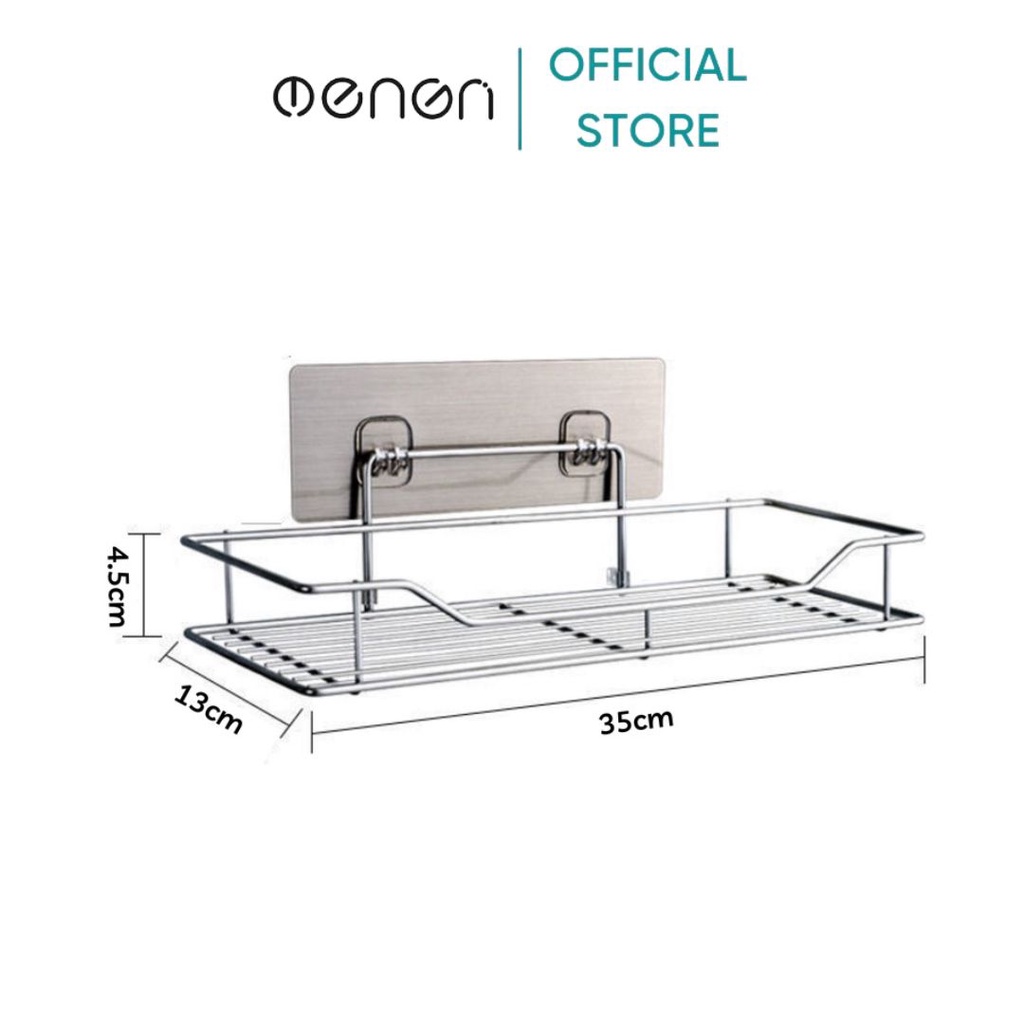 Kệ Nhà Tắm Inox Hình Chữ Nhật OENEN Dán Tường Tiện Lợi Không Cần Khoan Đục
