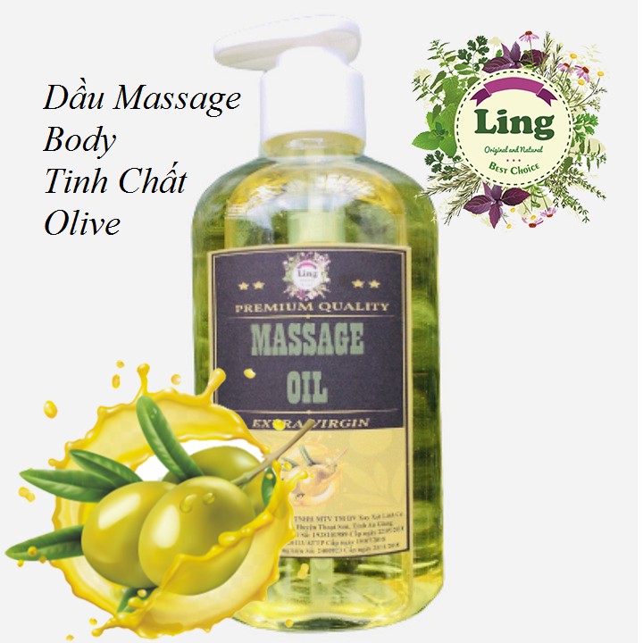 1 Lít Dầu Massage Body Tinh Dầu Olive Thiên nhiên 100% dùng cho mọi loại da
