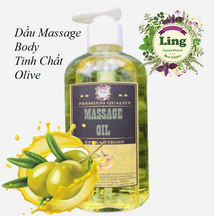 1 Lít Dầu Massage Body Tinh Dầu Olive Thiên nhiên 100% dùng cho mọi loại da