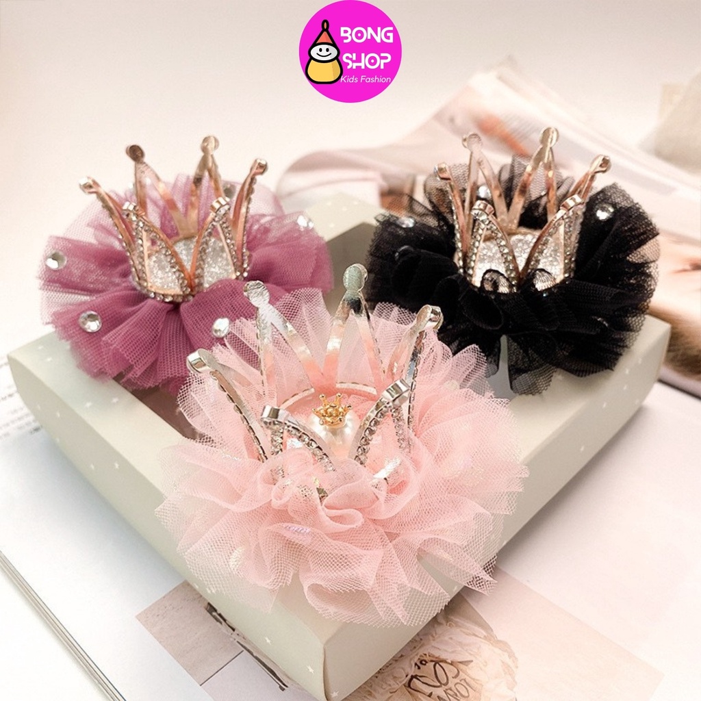 kẹp tóc hình vương miện công chúa dễ thương cho bé