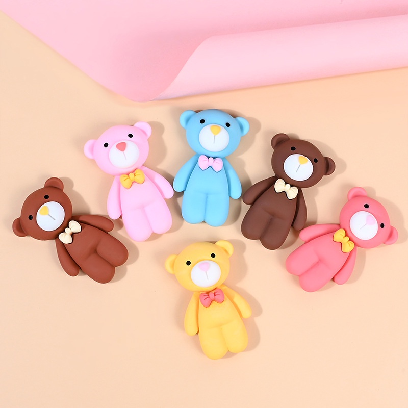 Mô hình 01 con thú gấu bông dùng làm đồ thủ công handmade,trang trí nhà búp bê Charm SLime