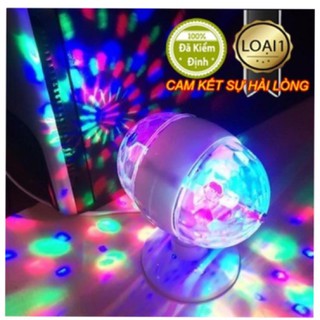 Đèn LED 7 màu 2 đầu Sunha, led vũ trường LED xoay 7 màu sân khấu chớp theo nhạc,  đèn chớp 7 màu, đèn trang trí, đèn Led