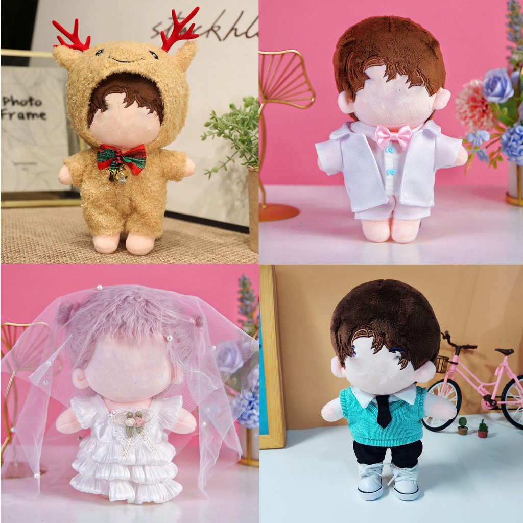 Bộ Quần Áo Cotton Ngắn Dành Cho Búp Bê 20cm