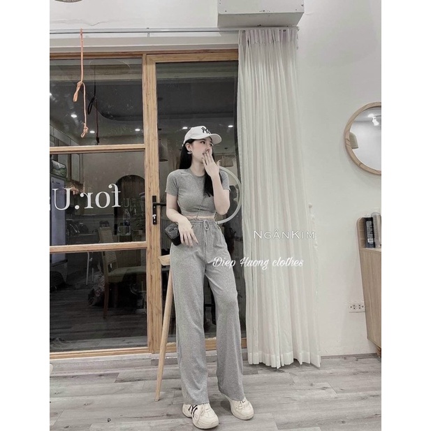 Quần Ống Rộng Dáng Dài Chất Nỉ Tầu Đủ Size