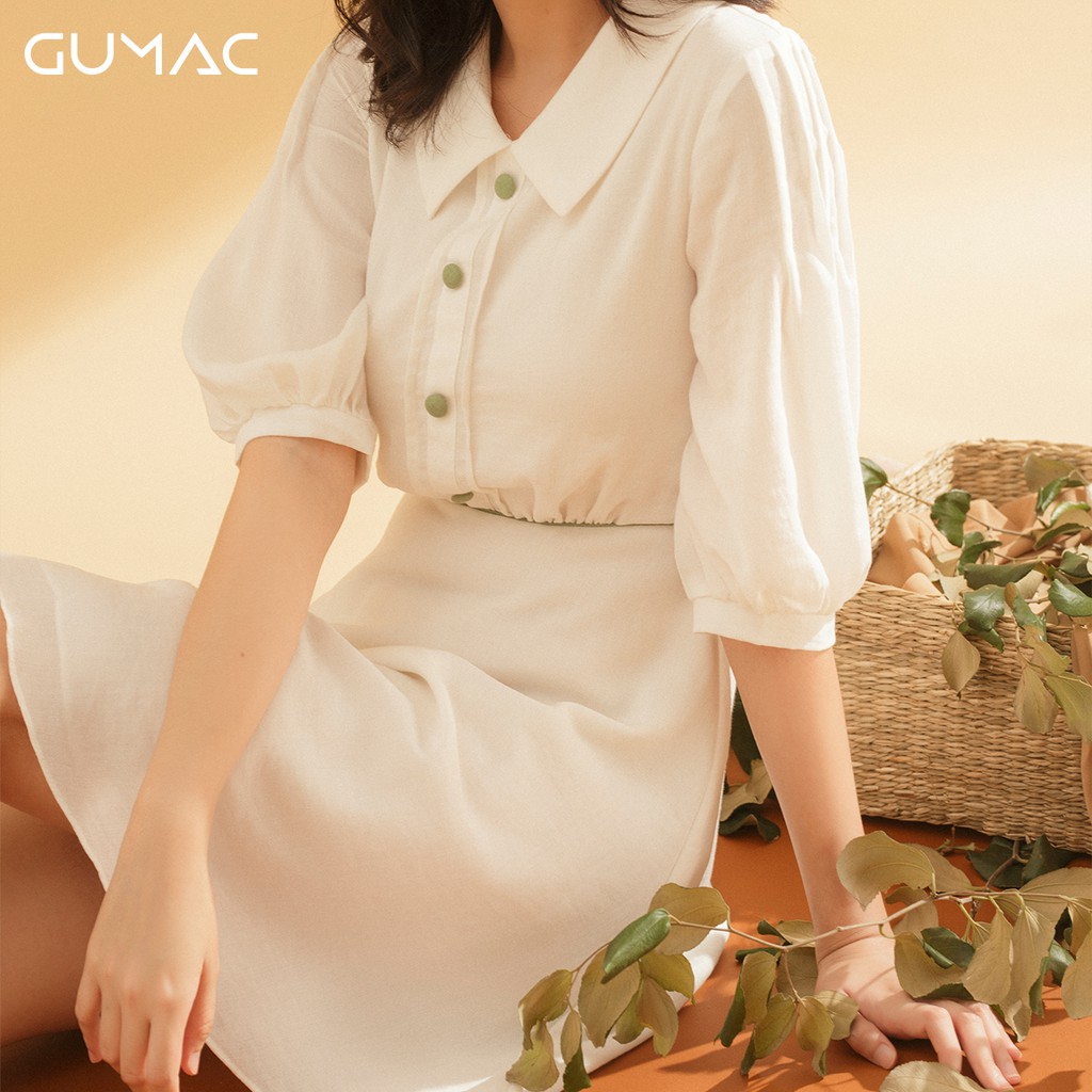 [Mã MABR07062 giảm 8% tối đa 50K đơn từ 249K] Đầm phối viền TTMT DA743 GUMAC | BigBuy360 - bigbuy360.vn