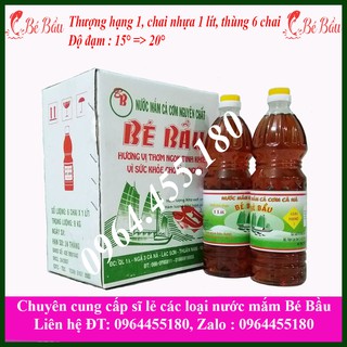 Giá sĩ, Nước mắm Bé Bầu chai nhưa 1 lít (thùng 6 chai)