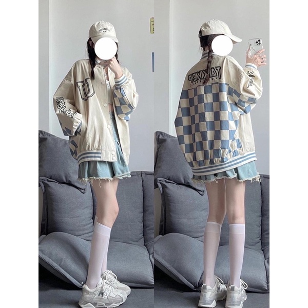 CÓ SẴN ÁO KHOÁC BOMBER BÀN CỜ 2 LỚP ( KÈM ẢNH THẬT)