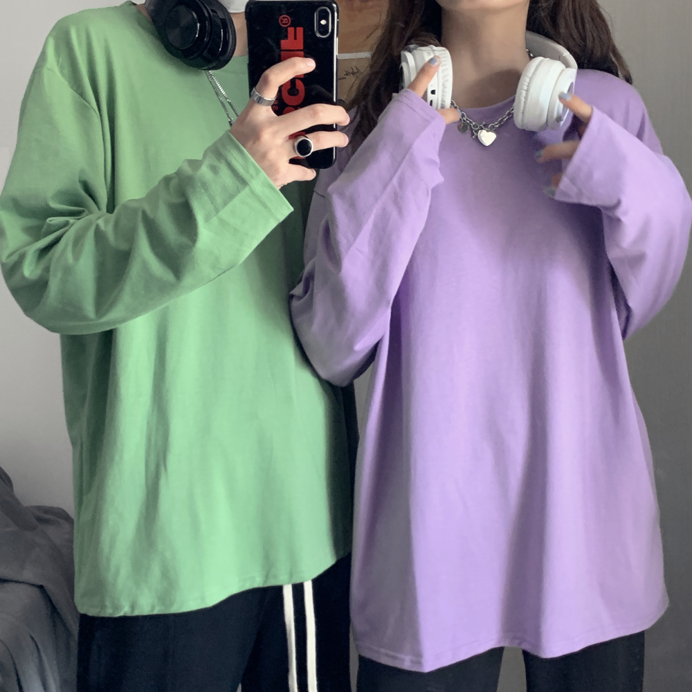 Áo Thun Trơn Tay Dài Phong Cách Thời Trang Harajuku 226767 | BigBuy360 - bigbuy360.vn