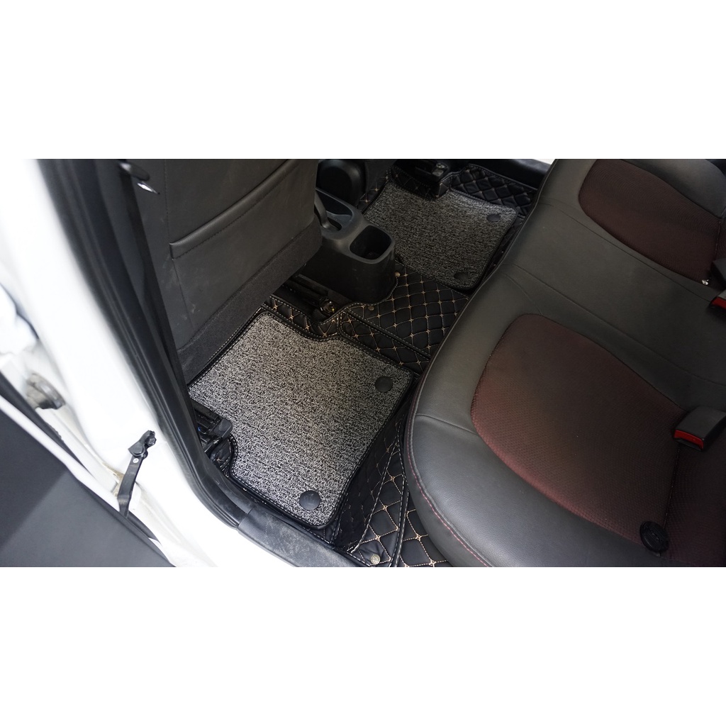 Thảm Trải Lót Sàn Ô Tô 6D Hyundai I10 Cao Cấp Da PU Trám Không Mùi, Chống Nước, Bảo Vệ Sàn Xe