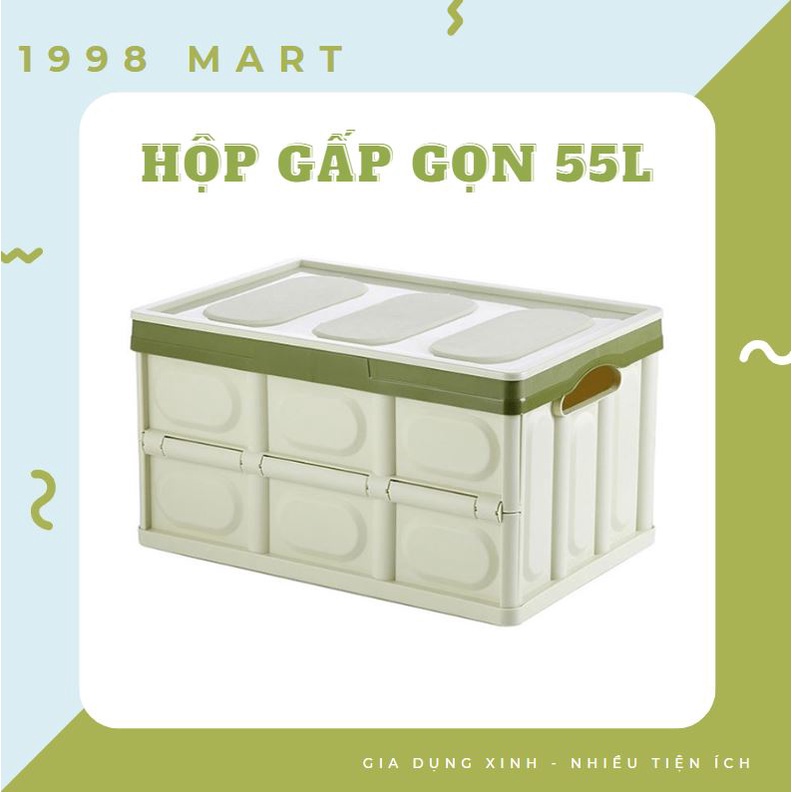Thùng đựng đồ gấp gọn, thùng đựng đồ ô tô, hộp đựng đồ đa năng - 30L - Nhựa PP cao cấp - Nhỏ gọn, tiện lợi SPTN