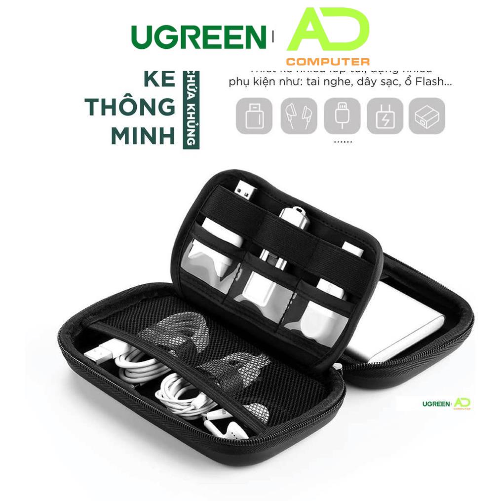 Hộp đựng phụ kiện công nghệ UGREEN LP128 50274 tai nghe thẻ nhớ cáp USB ổ cứng (18x10.3x5.5cm)