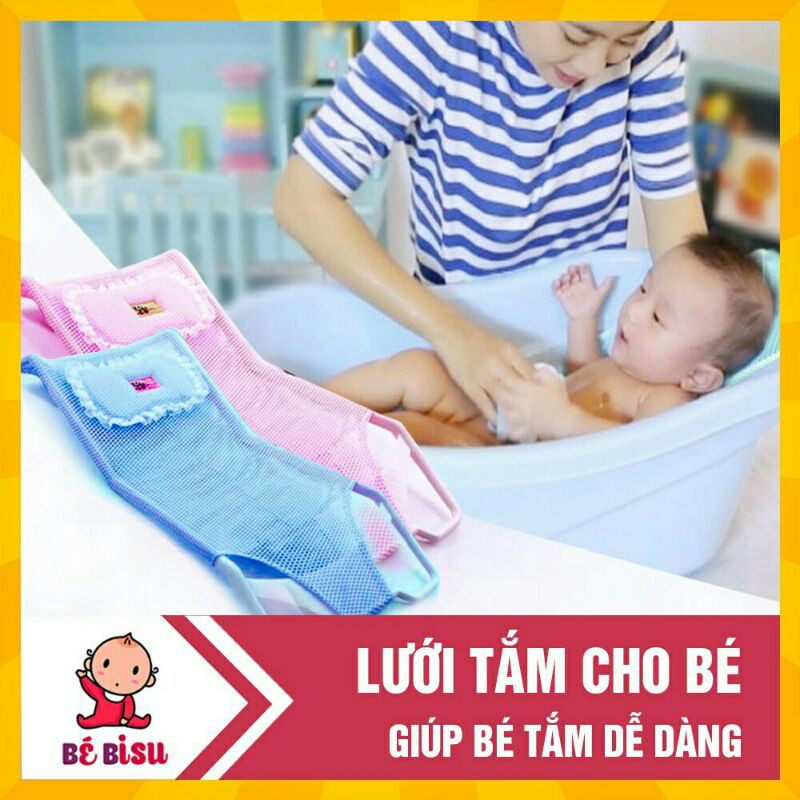 Ghế lưới tắm kèm gối cho bé