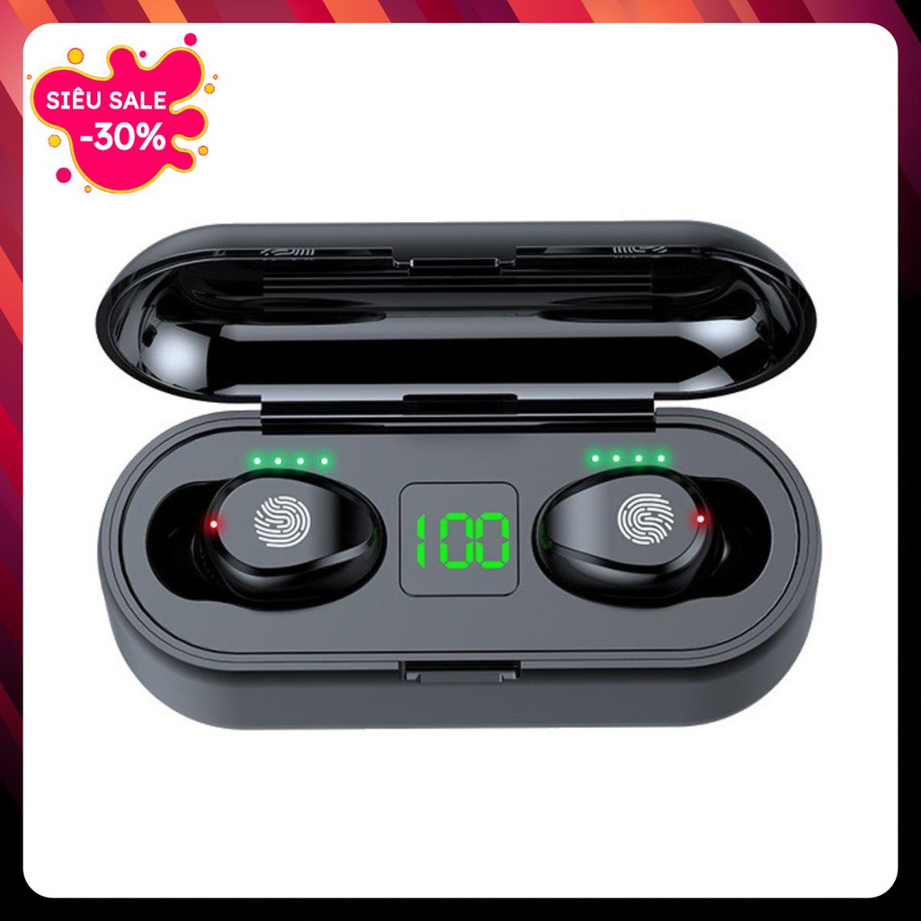 Tai Nghe Bluetooth Không Dây Amoi F9 Nút Cảm Ứng Kiêm Pin Sạc Dự Phòng Ken.Shop.10