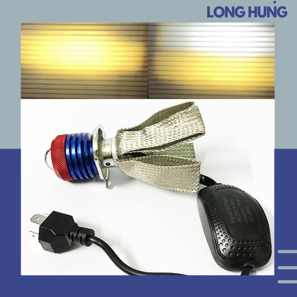 ĐÈN PHA LED BI CẦU COS VÀNG ĐUÔI CÔNG