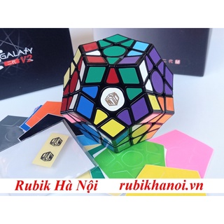 Rubik megaminx qiyi xman v2m black có nam châm cao cấp