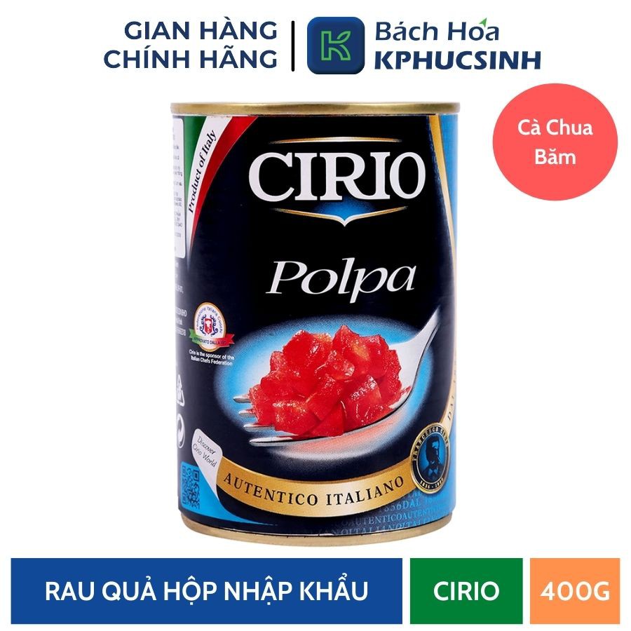 Cà Chua Băm Hiệu Cirio 400G KPHUCSINH - Hàng Chính Hãng