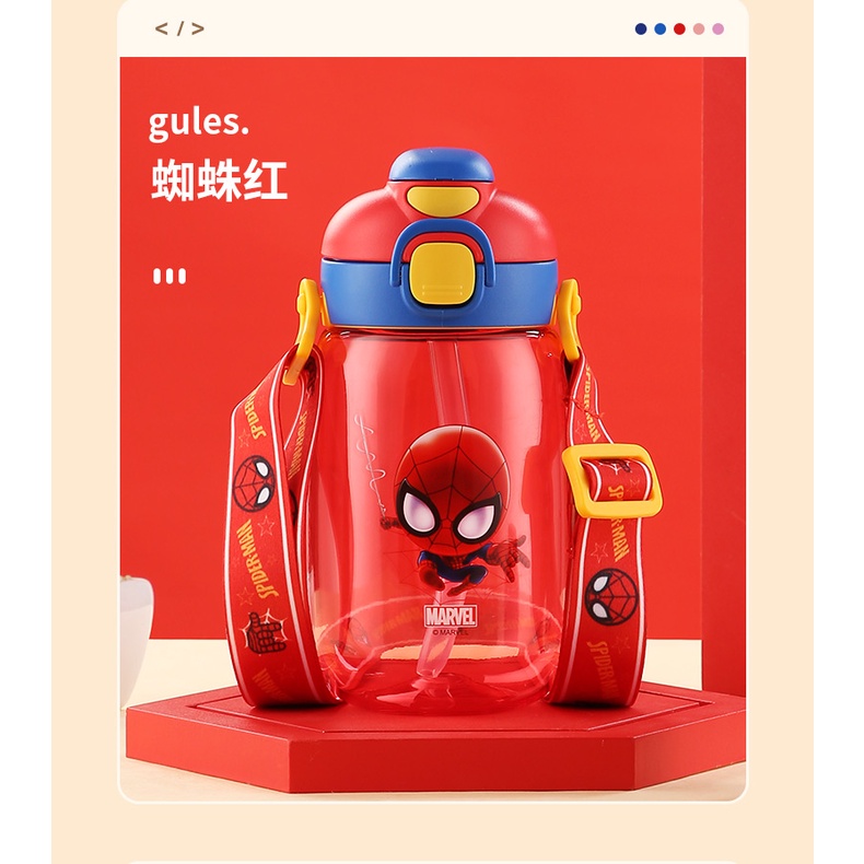 Bình Nước Có Ống Hút In Hình Hoạt Hình Disney Xinh Xắn Cho Bé