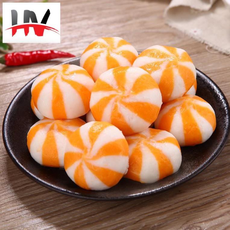 Viên Hải Sản Vị Tôm Nhân Trứng Cá (Loại Cao Cấp Màu Cam) - Viên Thả Lẩu Malaysia