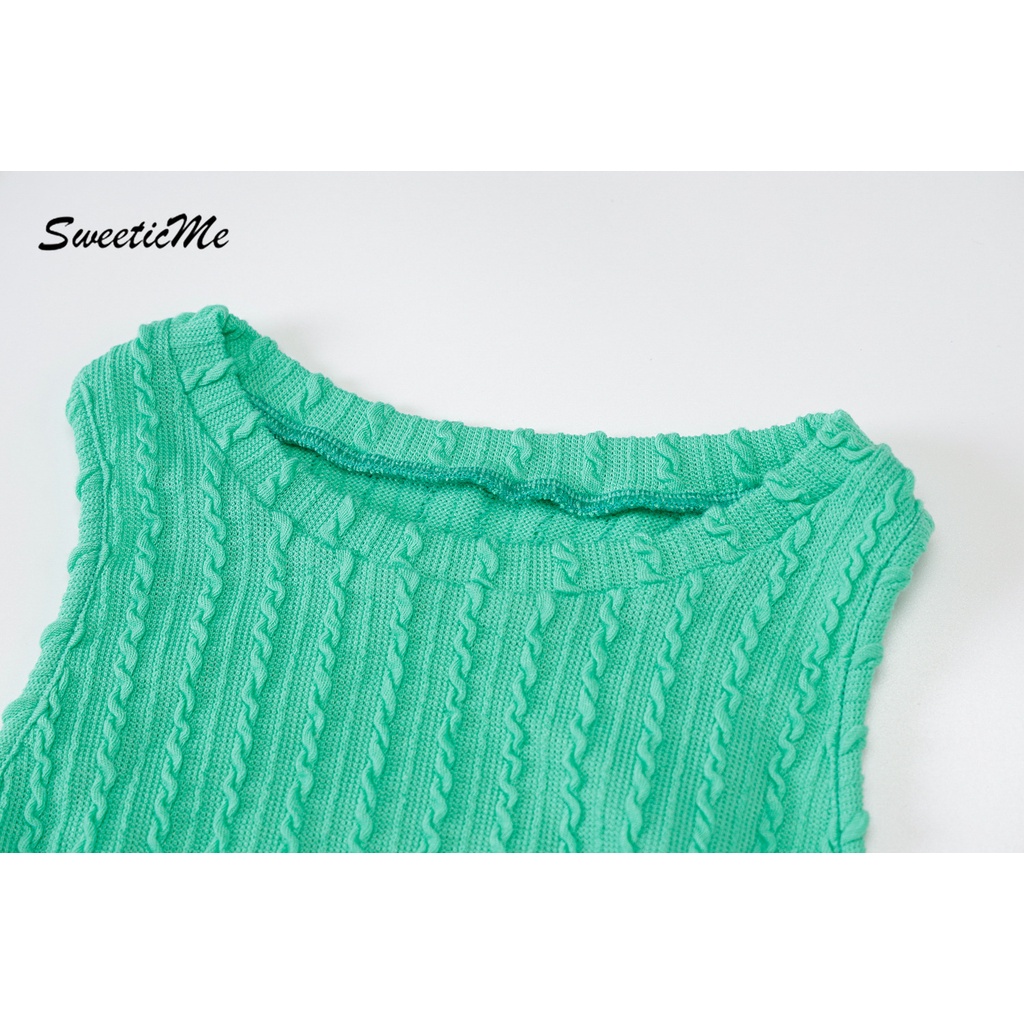 Đầm Sát Nách Cổ Tròn Chất Liệu Dệt Kim Thiết Kế Mới Thời Trang Dành Cho Nữ | BigBuy360 - bigbuy360.vn