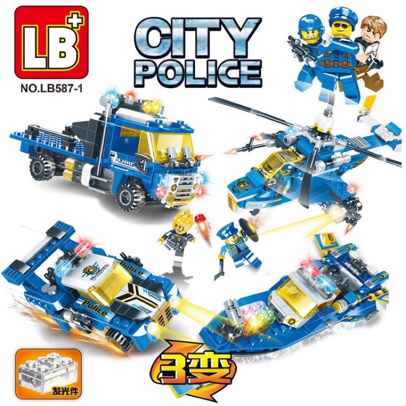 [GIÁ ƯU ĐÃI] LEGO Xếp Hình Cảnh Sát City Police 4IN1 LB587