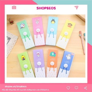 Hộp bút Nhựa khóa chun cài Pison, bao bút họa tiết dễ thương 18*4*2cm – 1 cái