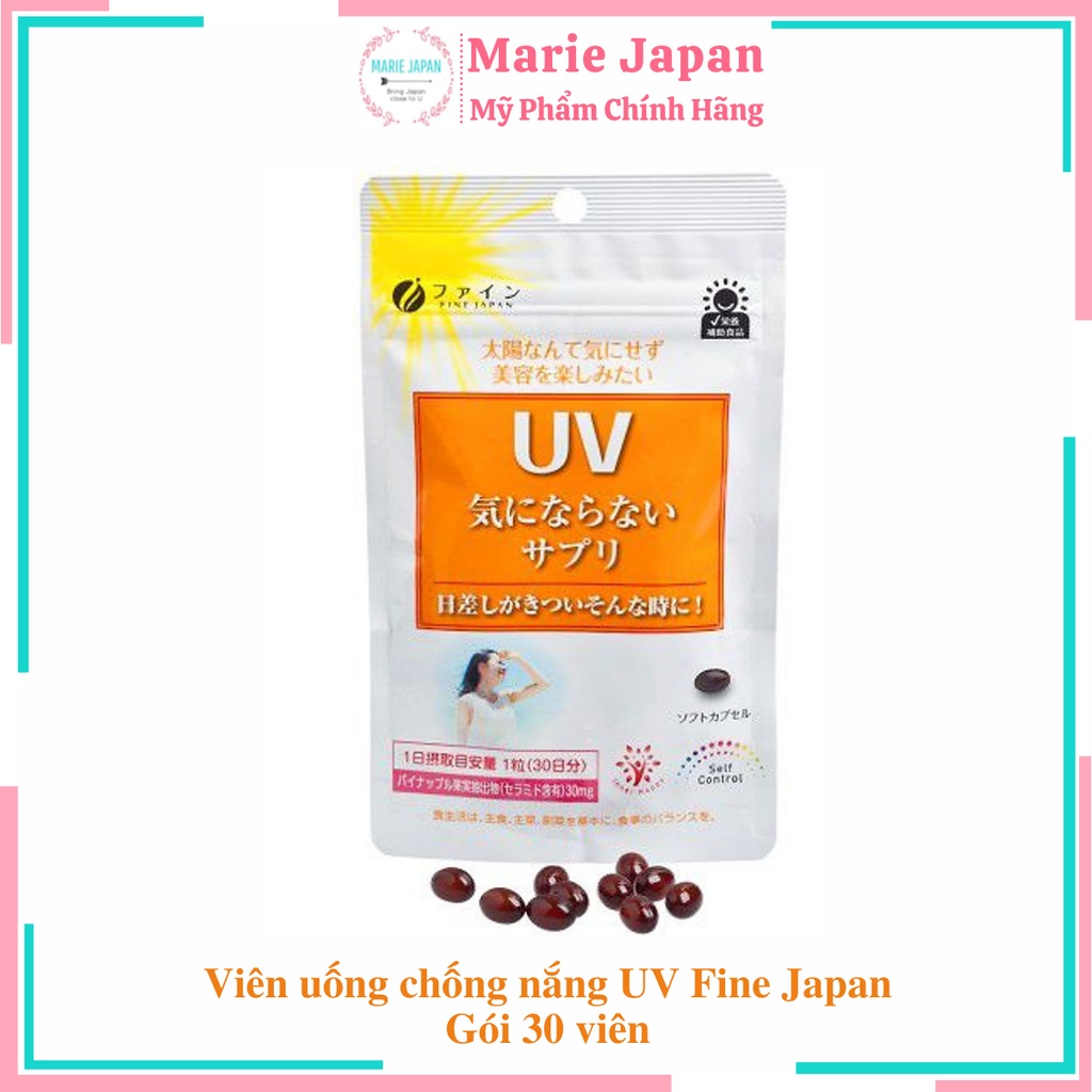 Viên Uống Chống Nắng Uv Care Plus Fine Japan Nhật Bản Gói 30 Viên