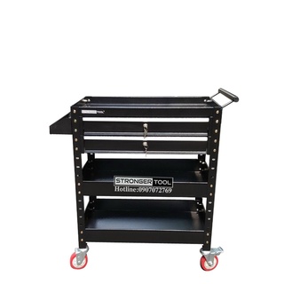 Xe đẩy dụng cụ 3 khay 2 ngăn kéo Stronger Tool
