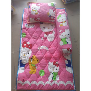 BỘ NỆM THẮNG LỢI CHO BÉ ĐI HỌC CAO CẤP 100% COTTON thoáng mát, Chống hơi đất, Chống trượt, Giặt máy nhanh khô - CÓ TÚI X