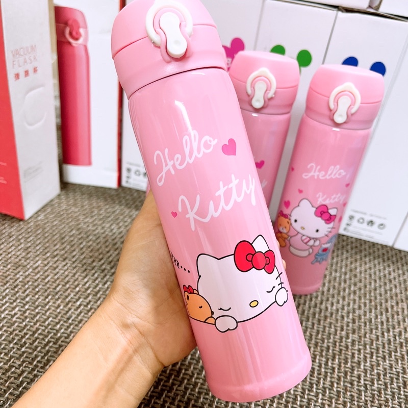 Bình Giữ Nhiệt Hello Kitty Siêu Dễ Thương Chất Liệu Inox 304