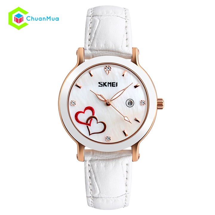 Đồng Hồ Nữ Dây Da SKMEI 9144 Có Lịch - DHA626