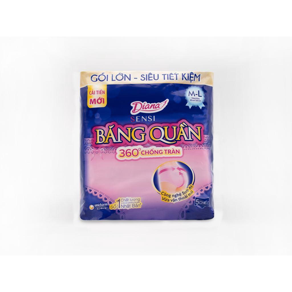 Băng quần Diana 360 độ chống tràn size M-L (5 chiếc)