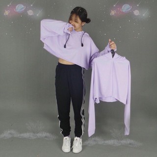 Croptop Tay Dài Nón Tím🤡