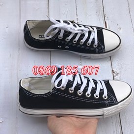 Giày Thể Thao CV Đen Trắng Cổ Thấp, Giày Sneaker CV Cổ Thấp Đen Trắng Thời Trang