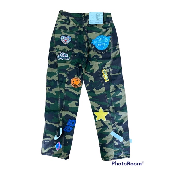 Quần CAMO CARTOON họa tiết hình thêu cao cấp