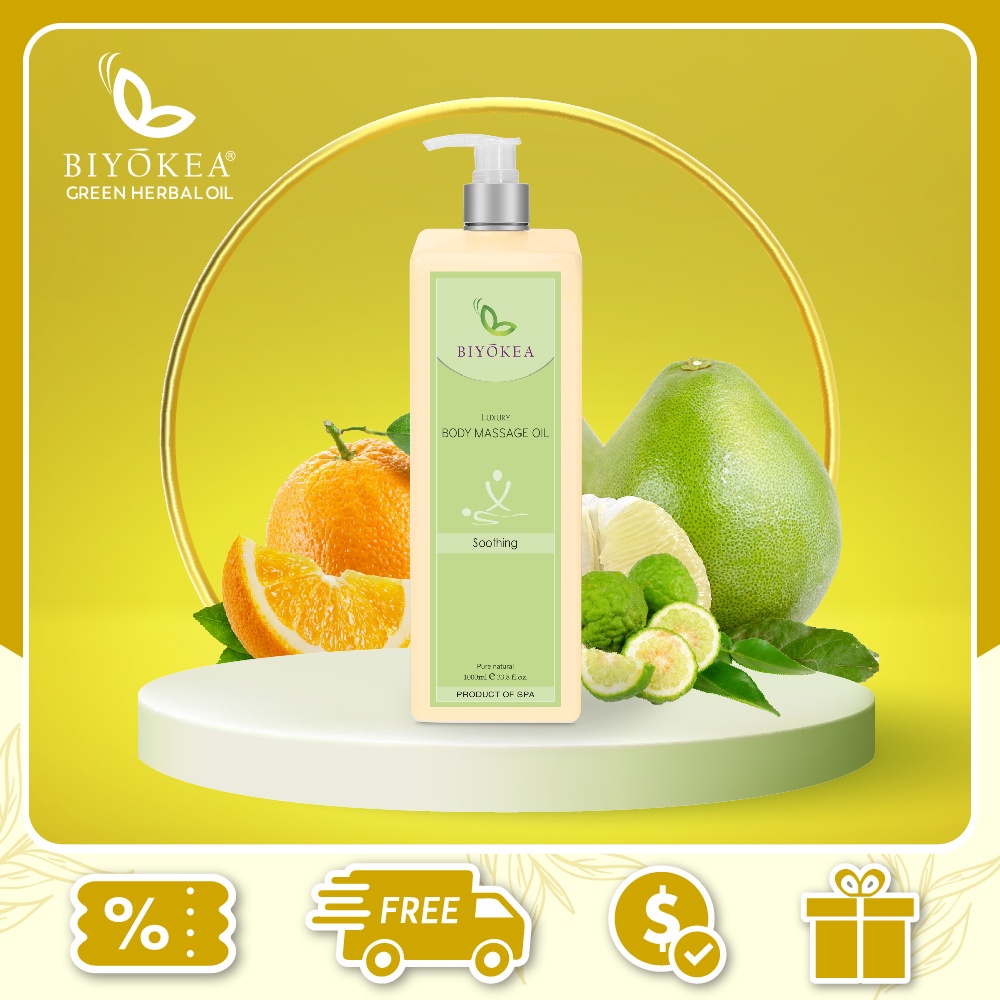 Dầu Massage Body Sang Trọng Biyokea Luxury Soothing Oil 1000ml Giúp Làm Dịu, Thư Giãn, Dưỡng Ẩm, Sáng Da Dùng Trong Spa