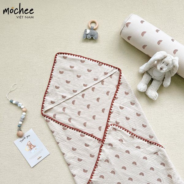 Ủ CHOÀNG VẢI XÔ MUSLIN MOCHEE QUẤN EM BÉ