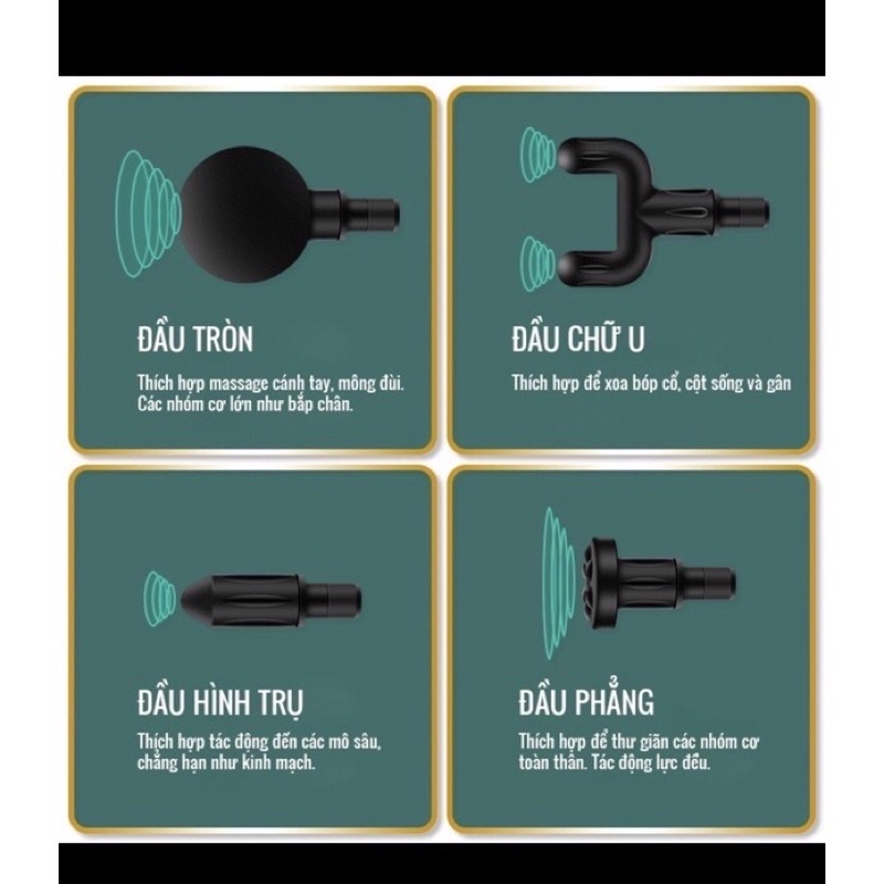 BẢO HÀNH 1 đổi 1🤝Đã TEST✨️ Máy massage cầm tay 6 chế độ - súng massage trị đau giãn cơ