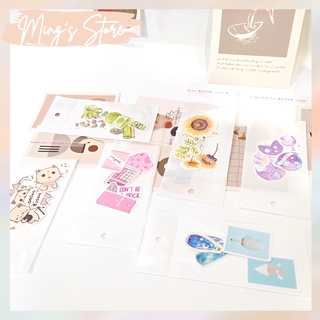 Set sticker nhãn dán 6 tone màu pastel xinh xắn dễ thương