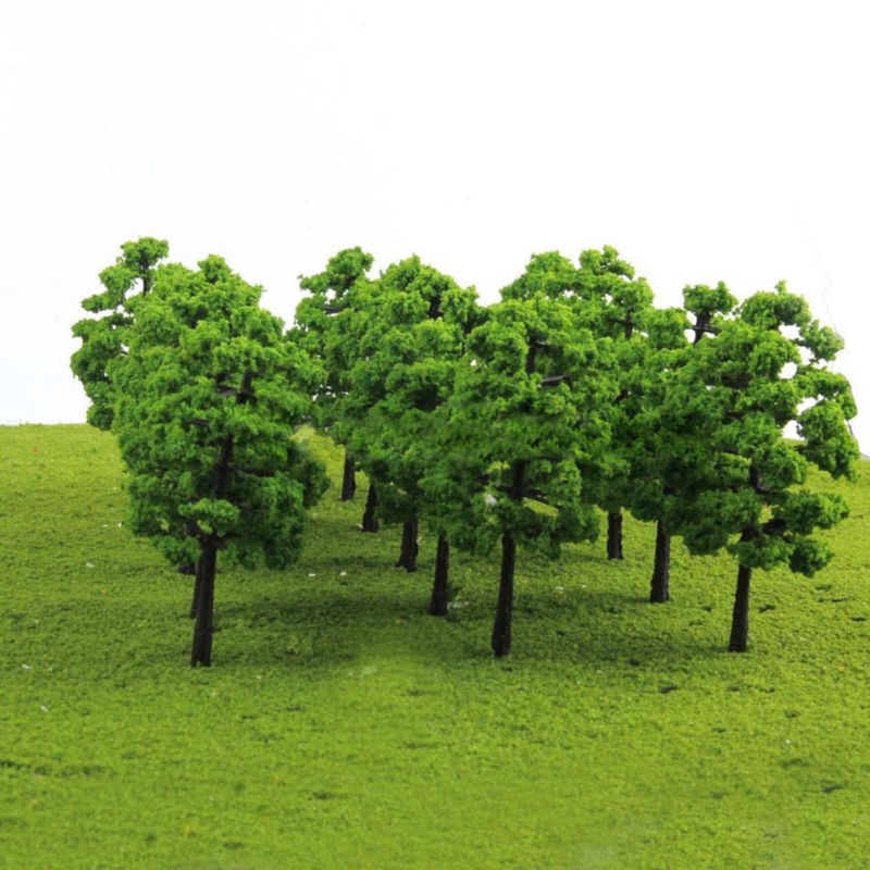 20pcs Model Trees For Train Railroad Diorama Wargame Park Scenery HO Scale Magic