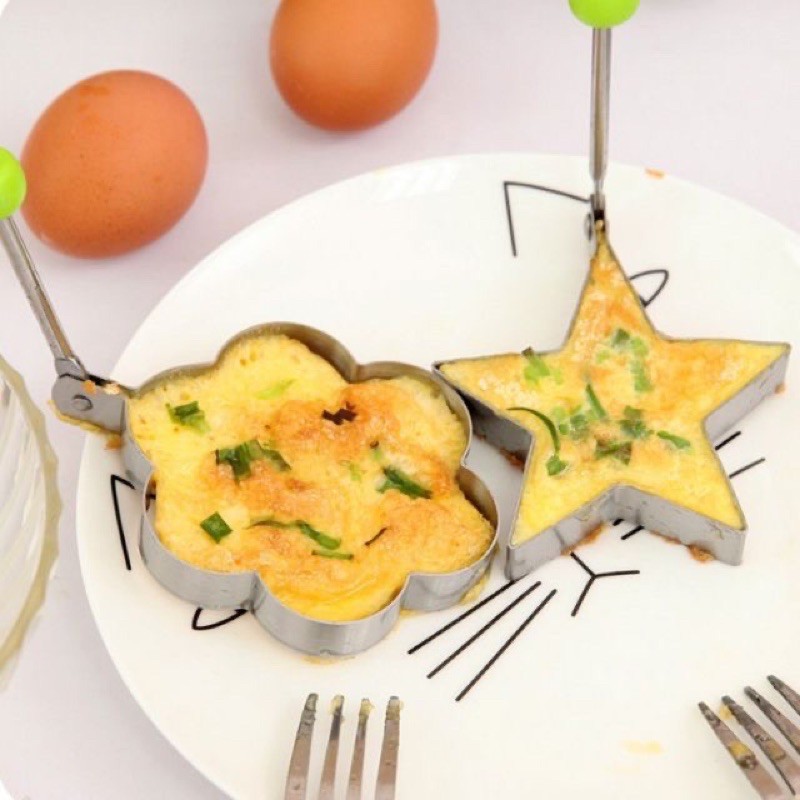 Combo khuôn làm bánh hấp, trứng rán tạo hình cute cho bé