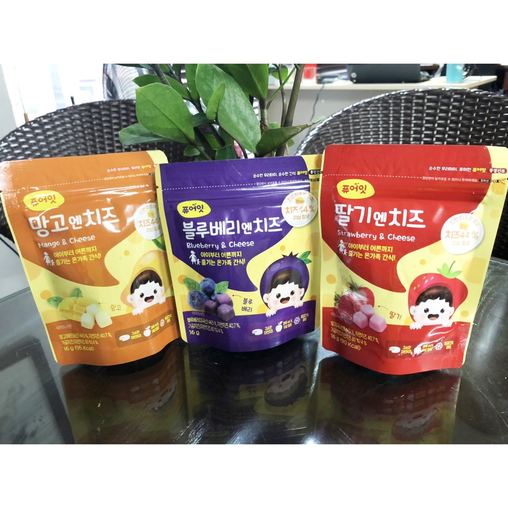 Phô mai sấy lạnh vị hoa quả Naebro cho trẻ 12M+ ăn dặm