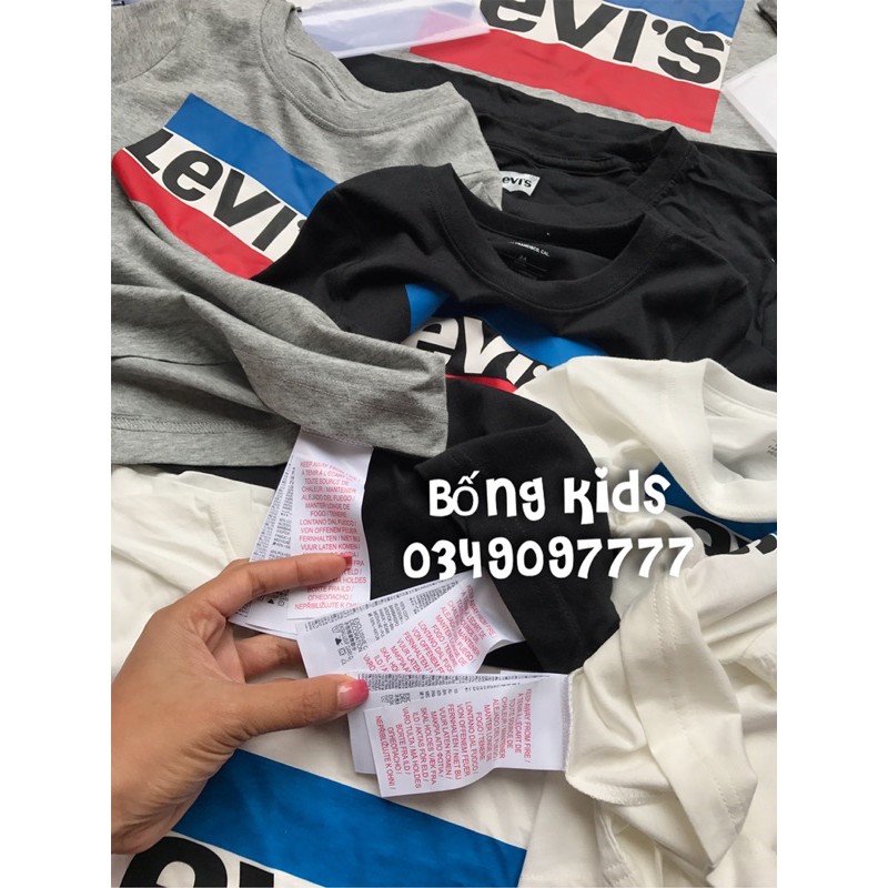 Áo Pull Bé Trai Kẻ Ngang Logo L3vis