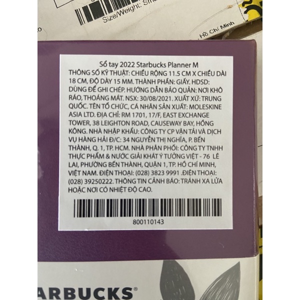 Sổ Planner 2023 Starbucks + Moleskine