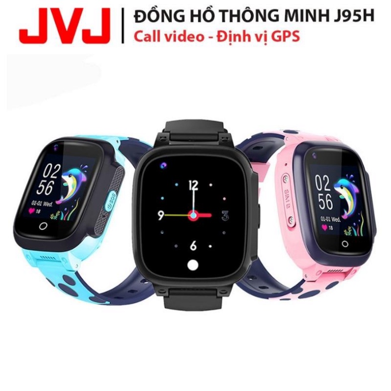 Đồng hồ định vị thông minh JVJ Y92/DF25/J95H JVJ cho trẻ em - Hỗ trợ tiếng Việt, Kháng nước IP67-Bảo