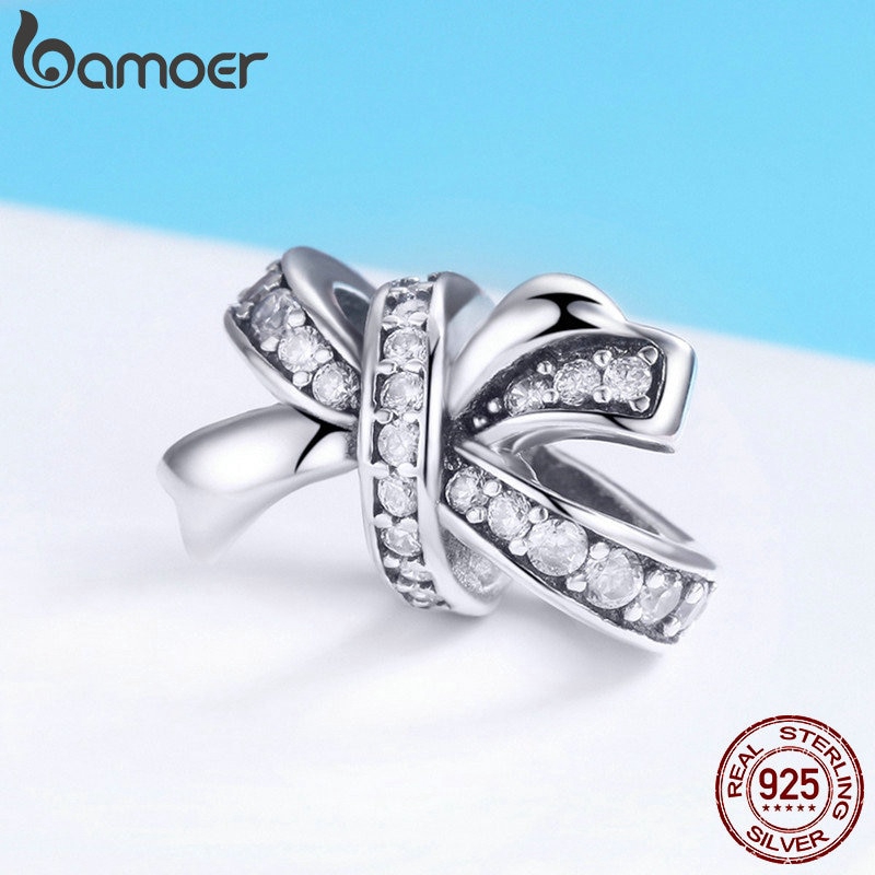 Hạt Trang Sức Bamoer Đính Đá Hình Nơ Độc Đáo Dùng Làm Trang Sức Thủ Công Tiện Lợi